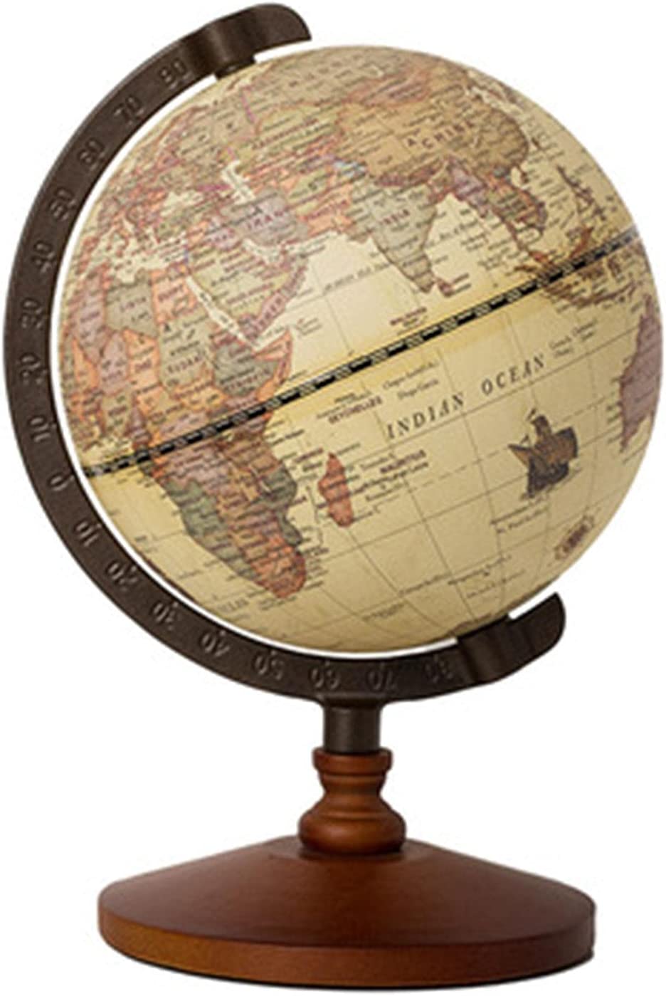 Antique Geographic Globes with A Wood Base