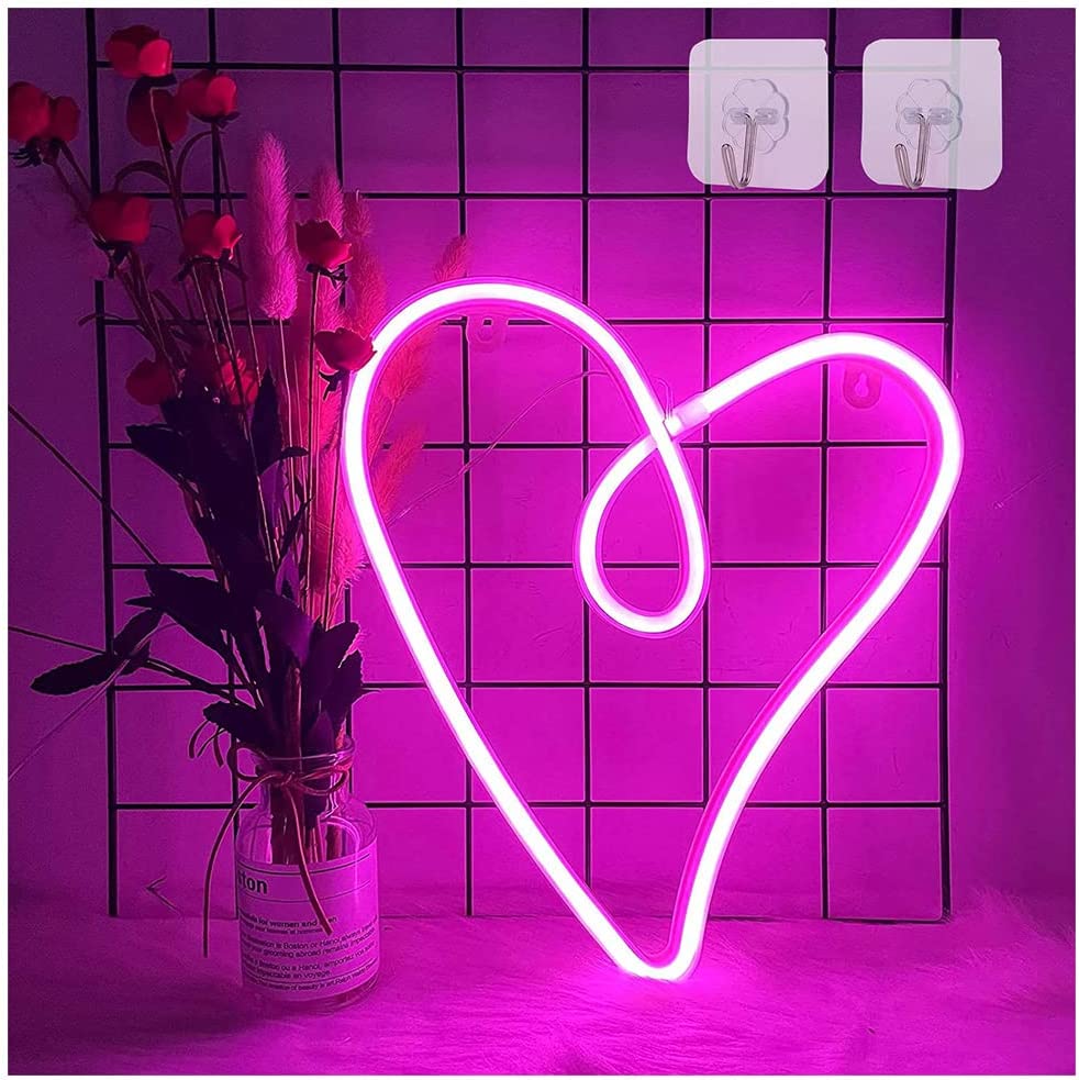 Neon Love Heart Sign