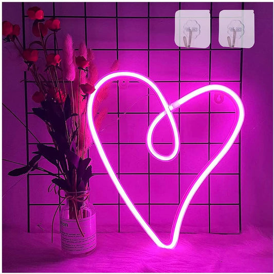 Neon Love Heart Sign