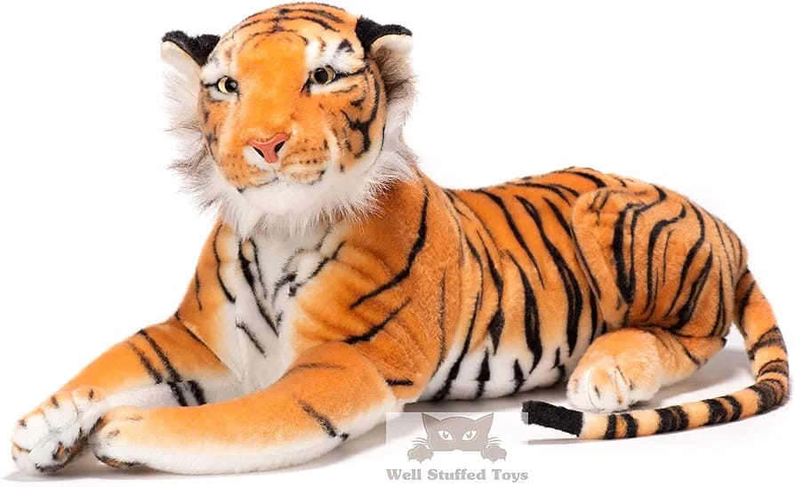 Paws Large Brown Tiger Stuffed Soft Plush 140cm 50