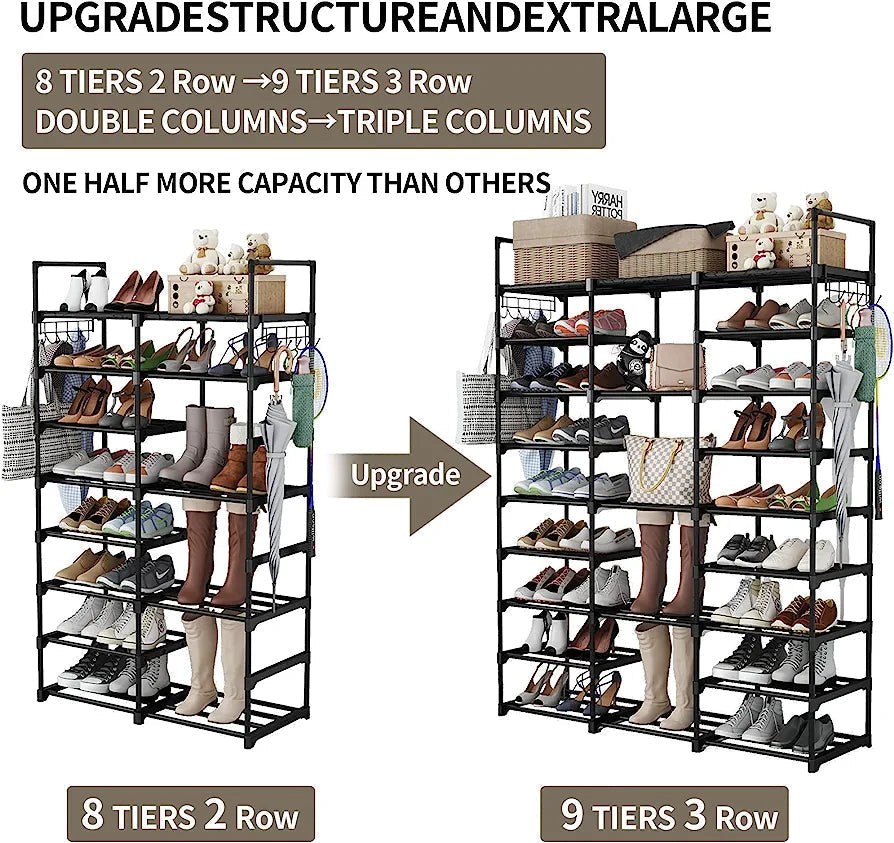 9 Tier Metal Shoe Rack