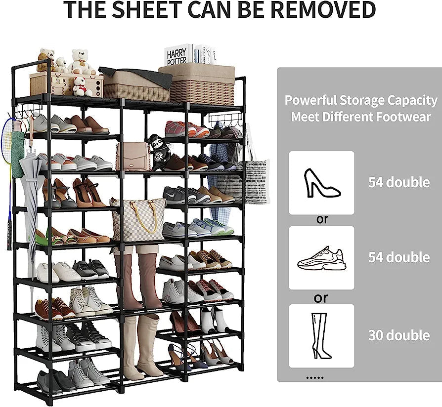 9 Tier Metal Shoe Rack