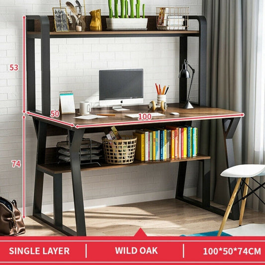 Desk With Storage Shelves