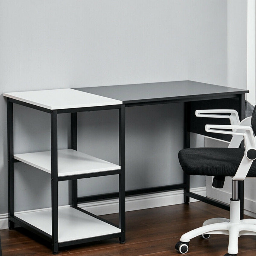 Desk With Storage Shelf And Side Bag