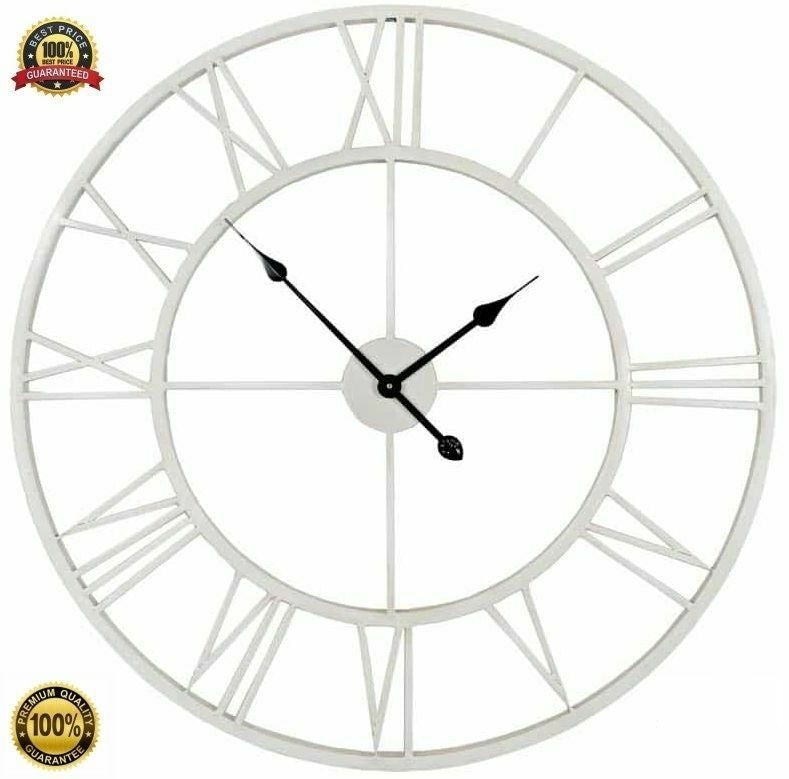 40cm White Roman Metal Wall Clock