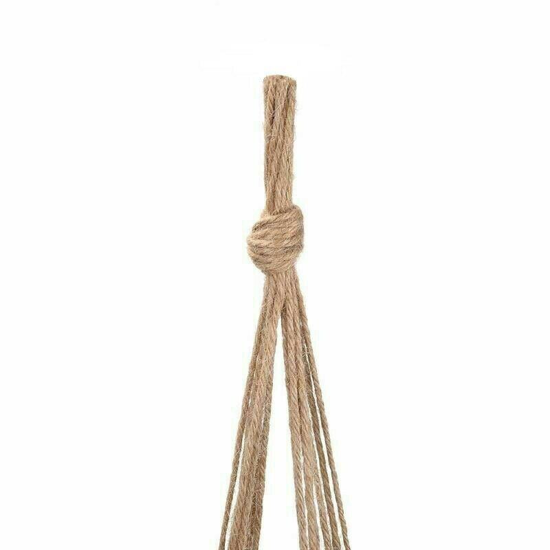 Hand Made Macramé Plant Hanger Pot Holder Hanging Jute Rope 90cm Vintage