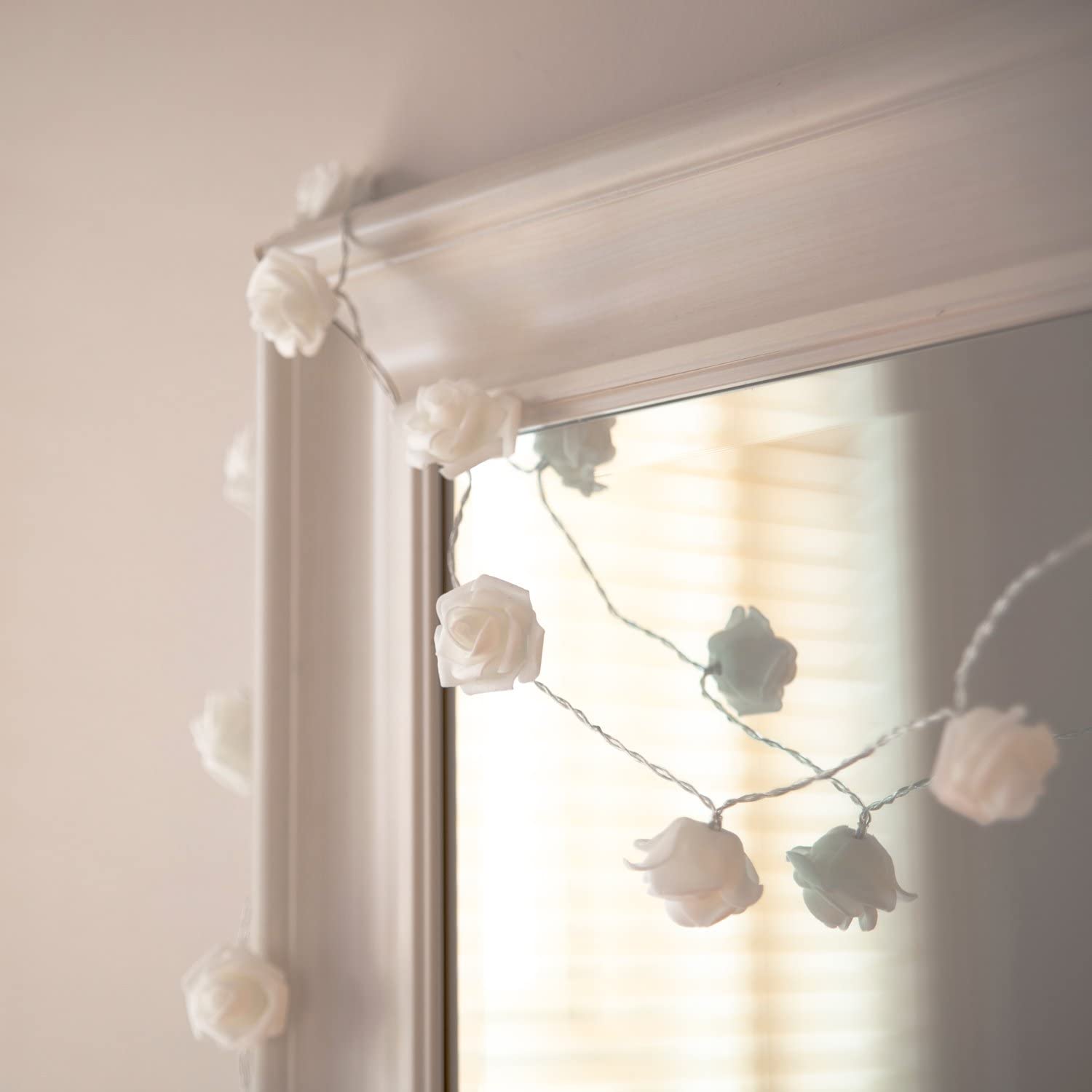 White Rose String Fairy Lights