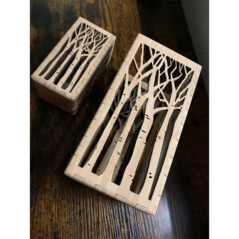 Bamboo Forest Tree Tea Light Lantern Candle Holder