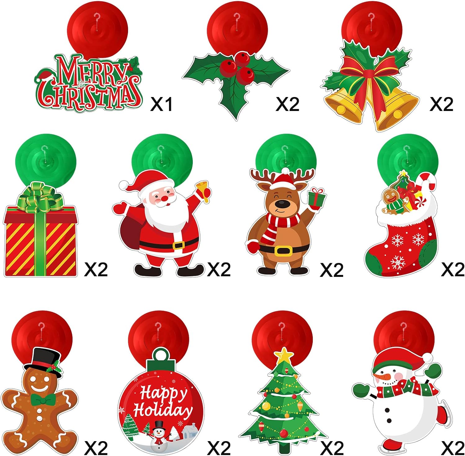 30 Pieces Christmas Hanging Foil Swirl Decorations Set Xmas Holiday Snowman Elk Sign Hanging Swirls Ceiling Decorations for Indoor Outdoor Happy Christmas Holiday Party Decoration Supplies