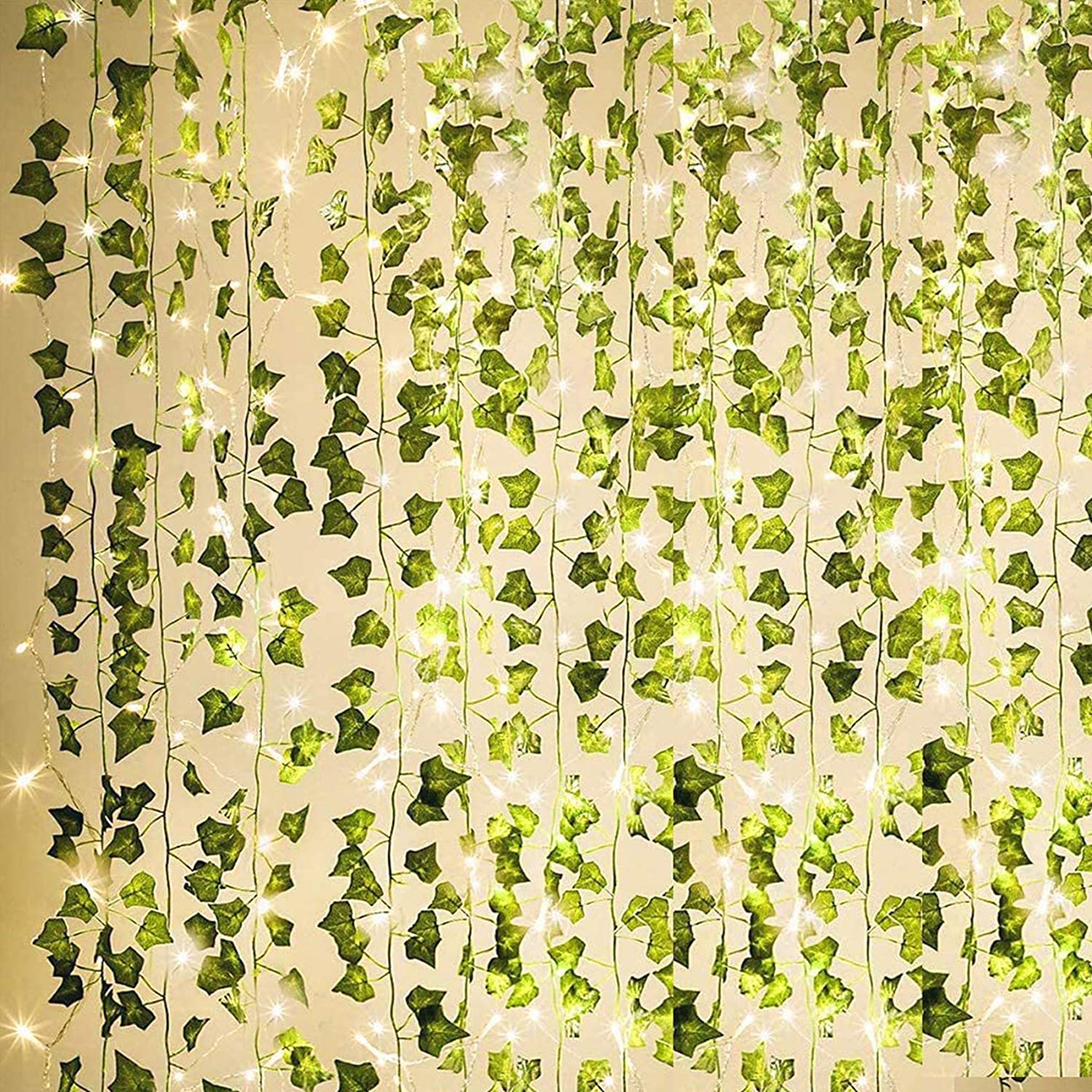 Artificial Ivy Garland Fake Plants with LED String Light