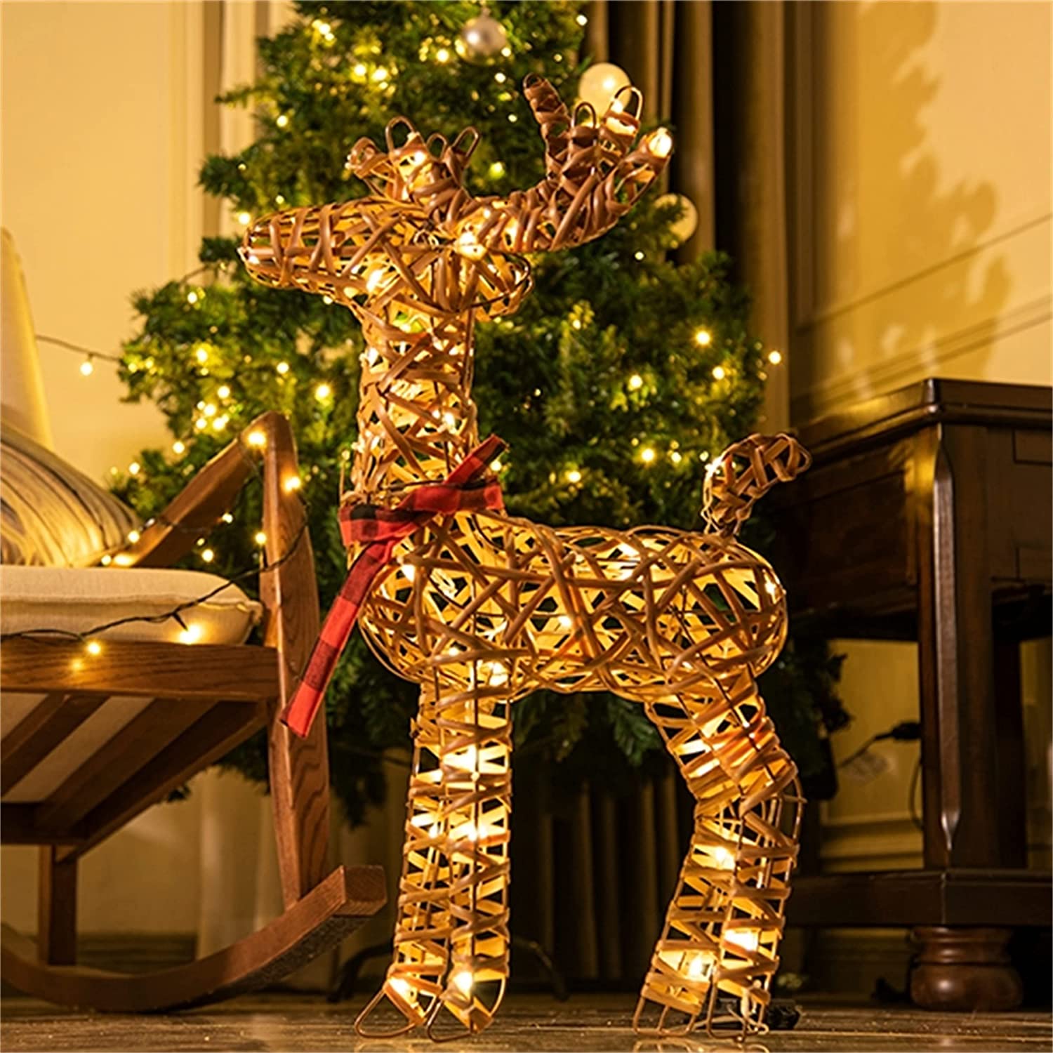 Christmas Rattan Reindeer Light up Christmas Decorations