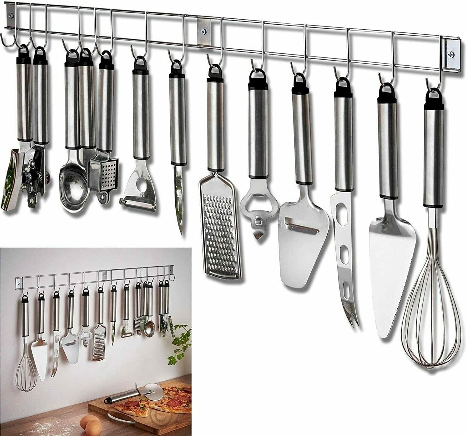 12 Piece Cooking Utensil Set, Stainless Steel Kitchen Gadgets Tools