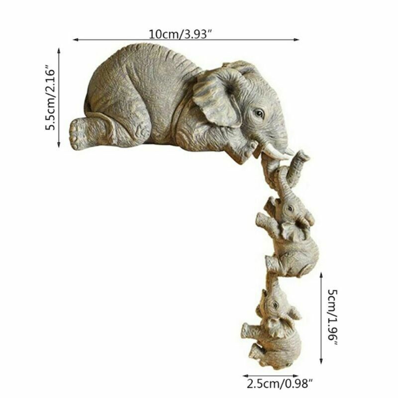 Elephant Shelf Ornament Sculptures