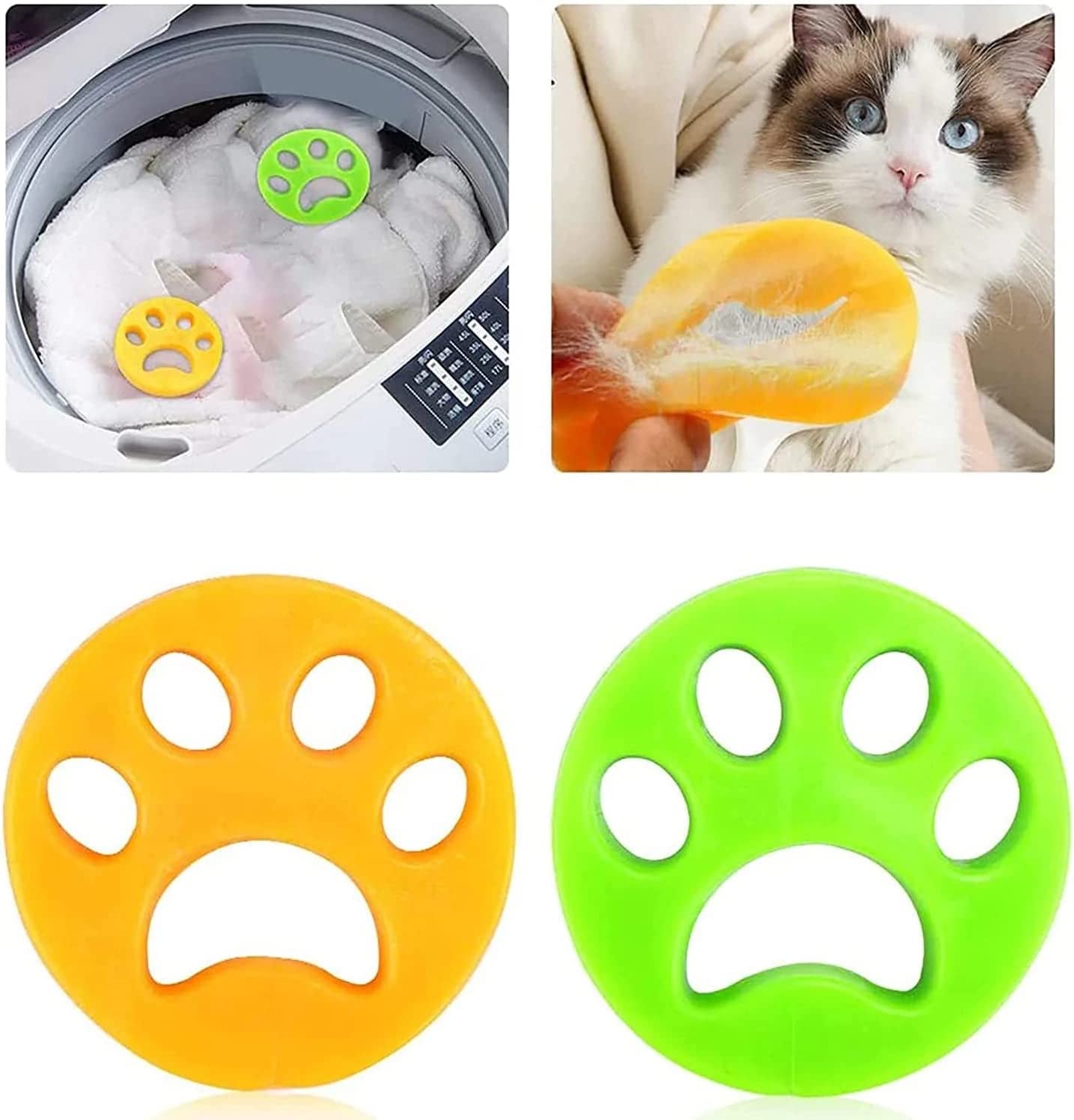 4 Pack of Pet Eco-Friendly Reusable Hair Remover Ball for Washing Machine