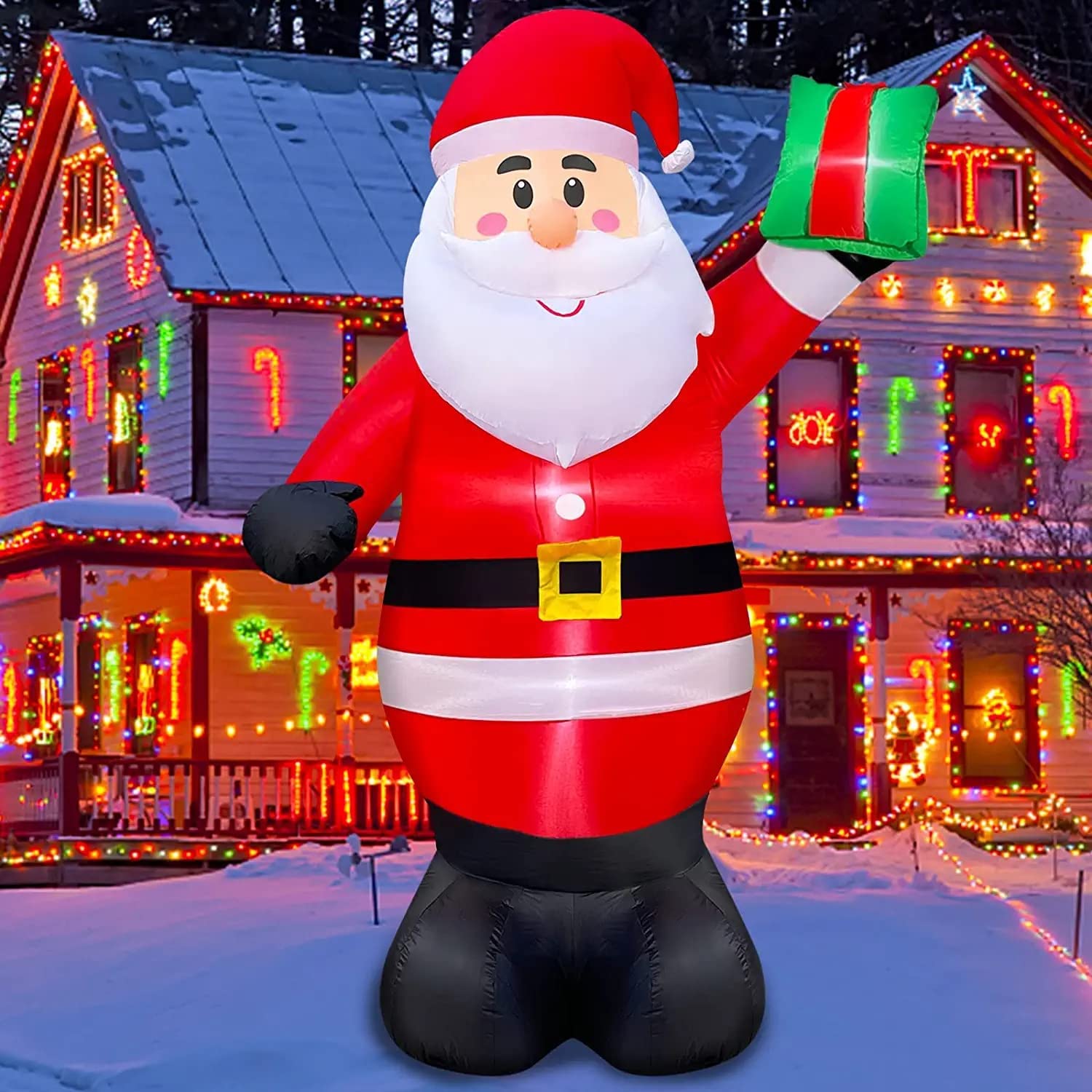 8 Ft Giant Christmas Inflatable Santa Claus Outdoor Decoration