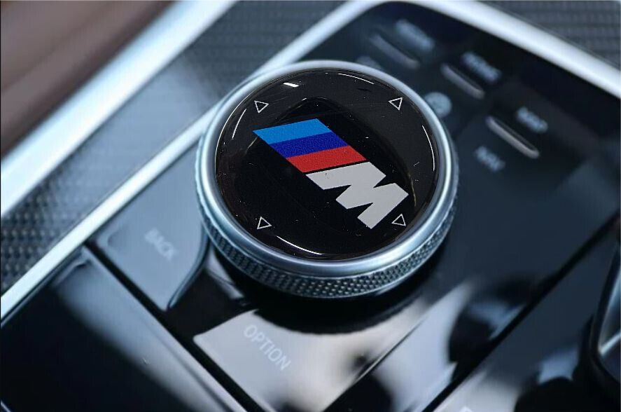 M-Sport BMW Emblem Multimedia Control Domed Sticker Badge Decal 3D Sticker 45mm