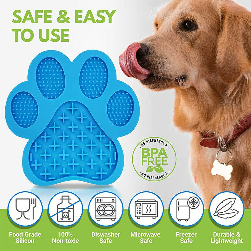 Non-Slip Silicone Dog Lick Pad Pet Food Feeder Bowl Puppy Cat Lick Mat