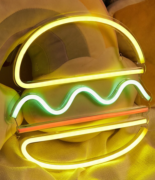 Neon Burger Sign