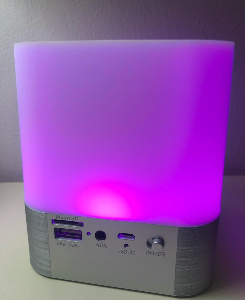 Bedside Lamp with Alarm Clock Bluetooth Speaker, Night Light Bedroom Decor RGB Color Changing LED Mood Light