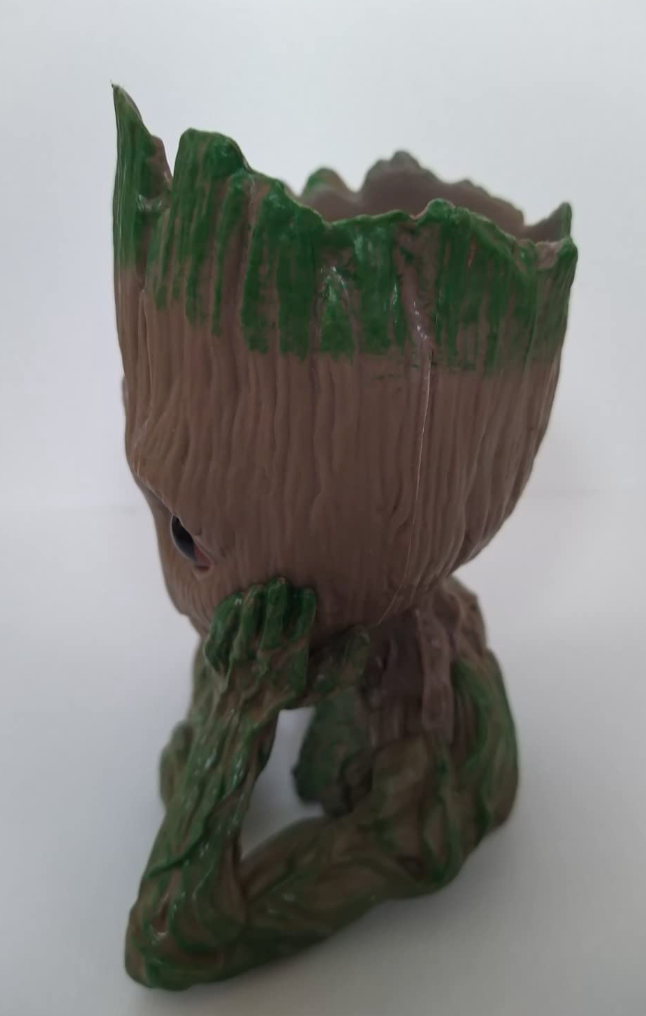 Groot Plant Pot Flowerpot Baby Groot Figures Cute Model, Succulent Planter Cute Green Plants Flower Pot with Hole Groott Pen Holder