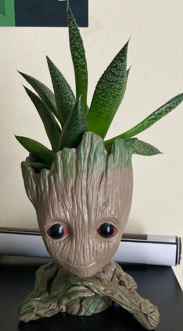 Groot Plant Pot Flowerpot Baby Groot Figures Cute Model, Succulent Planter Cute Green Plants Flower Pot with Hole Groott Pen Holder