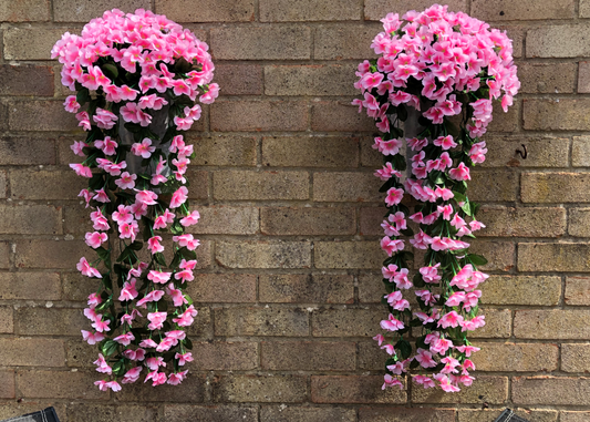 Artificial Wisteria Basket Vine Pink Artificial Hanging Flowers Fake /Artificial Flowers for Garden Wall Fence Wedding Balcony Outdoor Inside Home Door Decoration