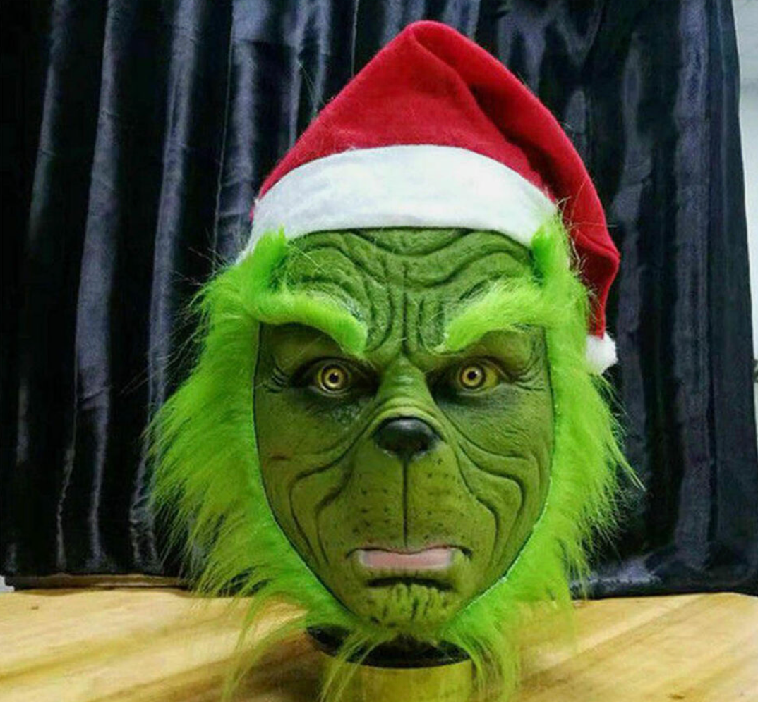 The Grinch Mask Xmas Party Cosplay Christmas Santa Fancy Dress Outfits Adults Size