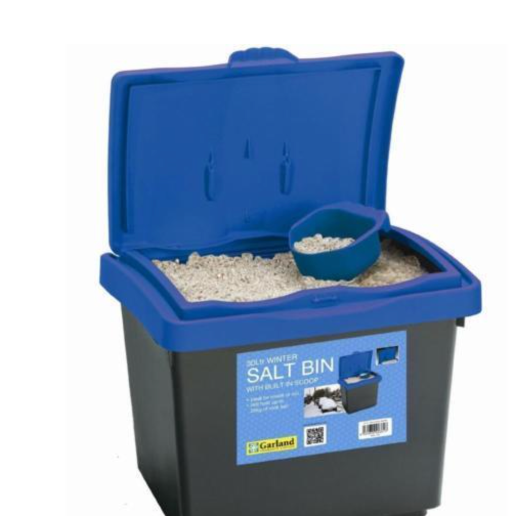 30 Litre Grit Rock Salt Bin Dustbin De-Ice Storage Bucket Container Outdoor