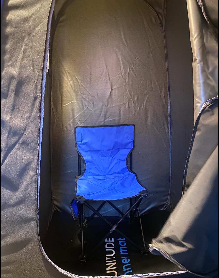 Brand New Portable Saunas Steam Tent | Full Size Home Personal Sauna Steam Detox Room | Infrared Touchscreen 1000W 2.6 Litre Generator | Including Chair & 2X Protective Floor Mats