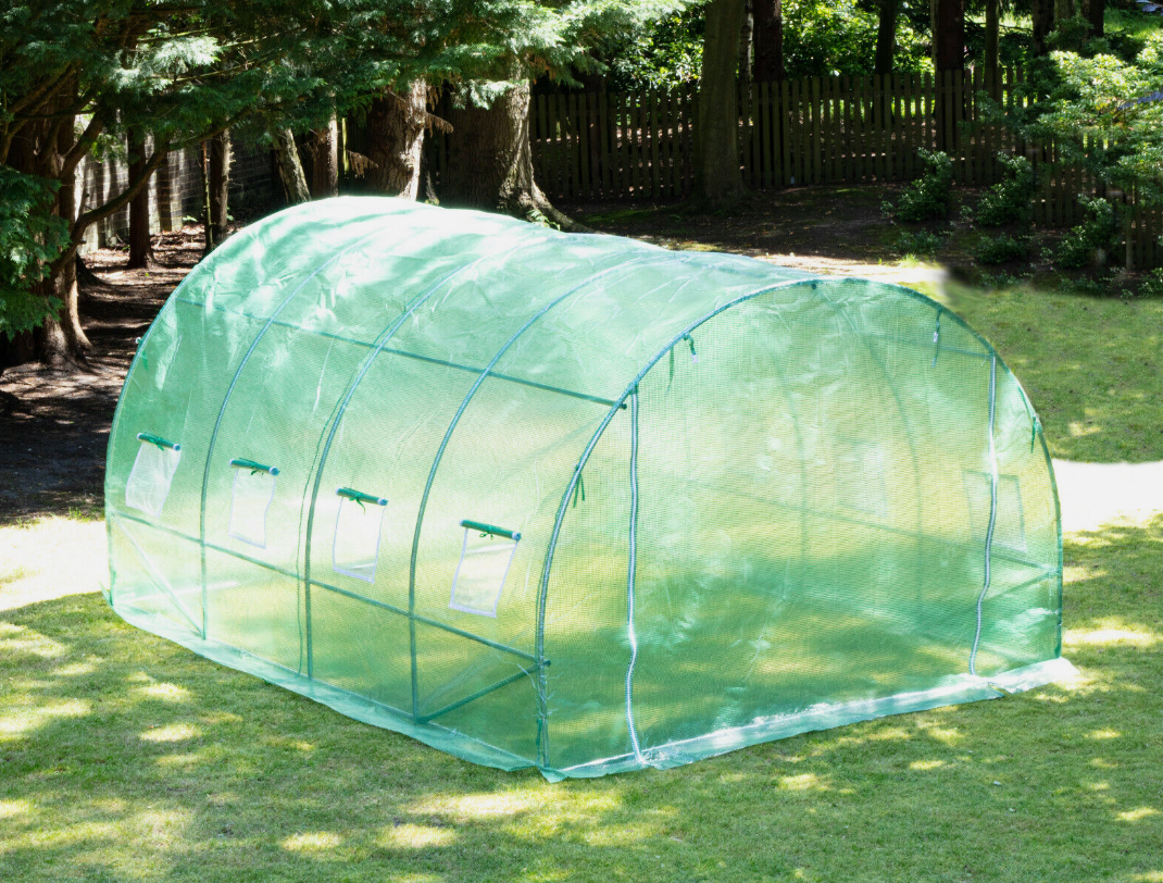 Polytunnel Greenhouse Poly Tunnel 3 x 4m  25mm Galvanised Frame