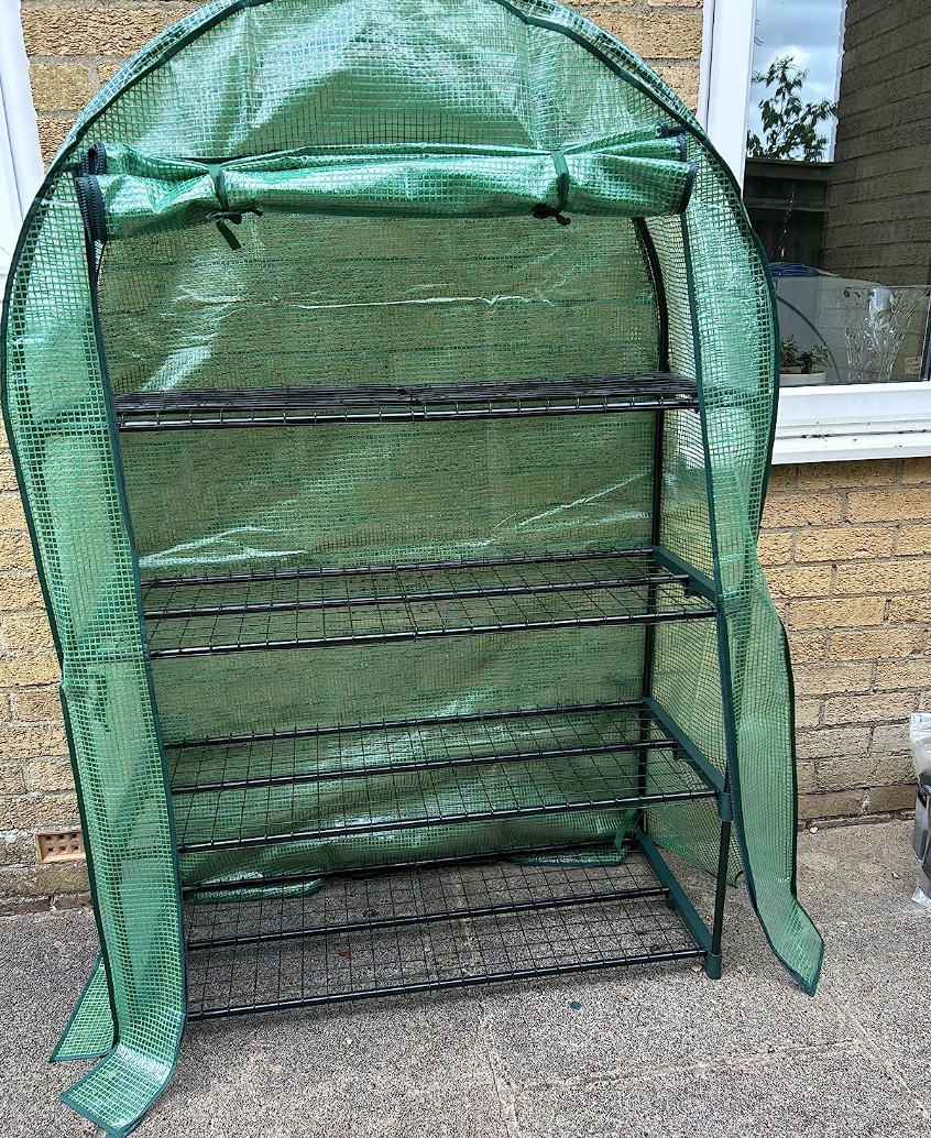 45 x 105 x 160 cm 4-Tier Extra Wide Grow Arc with Heavy Duty Cover - Green