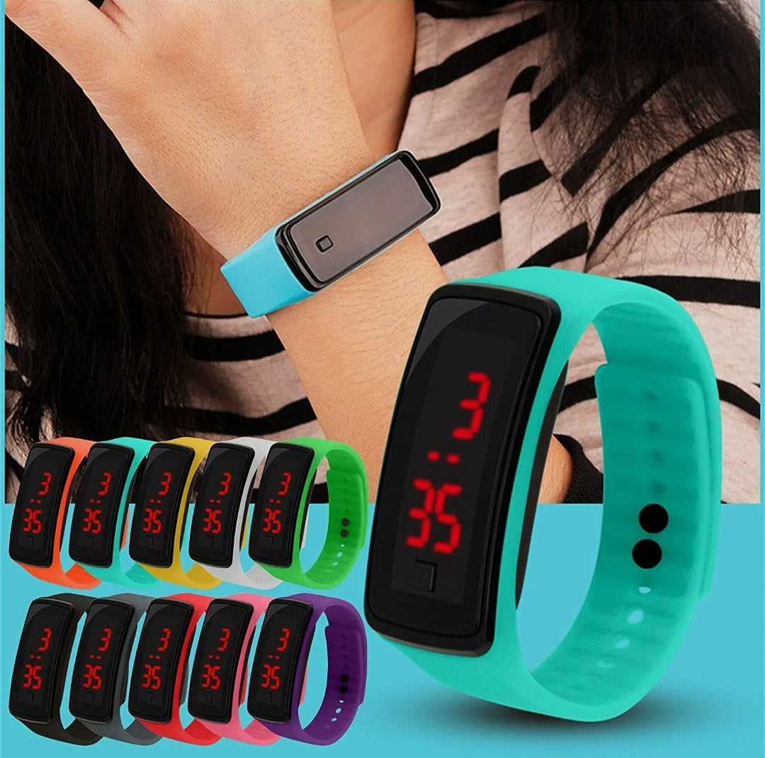 Digital Wrist Sport LED Watch Kids Boy's Girls Men Women Children Gifts Present