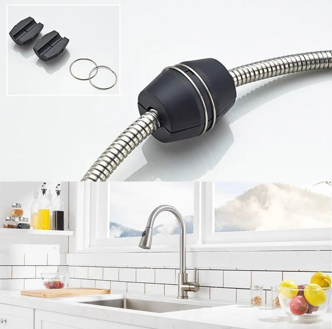 Stainless Steel Kitchen Taps Sink Mixer Pull Out Spray Tap Single Faucet Black/Silver