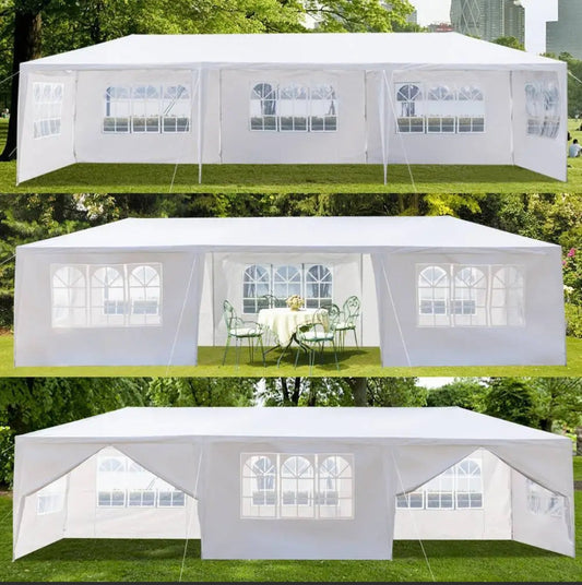 3x9m Garden Gazebo With Side Panels