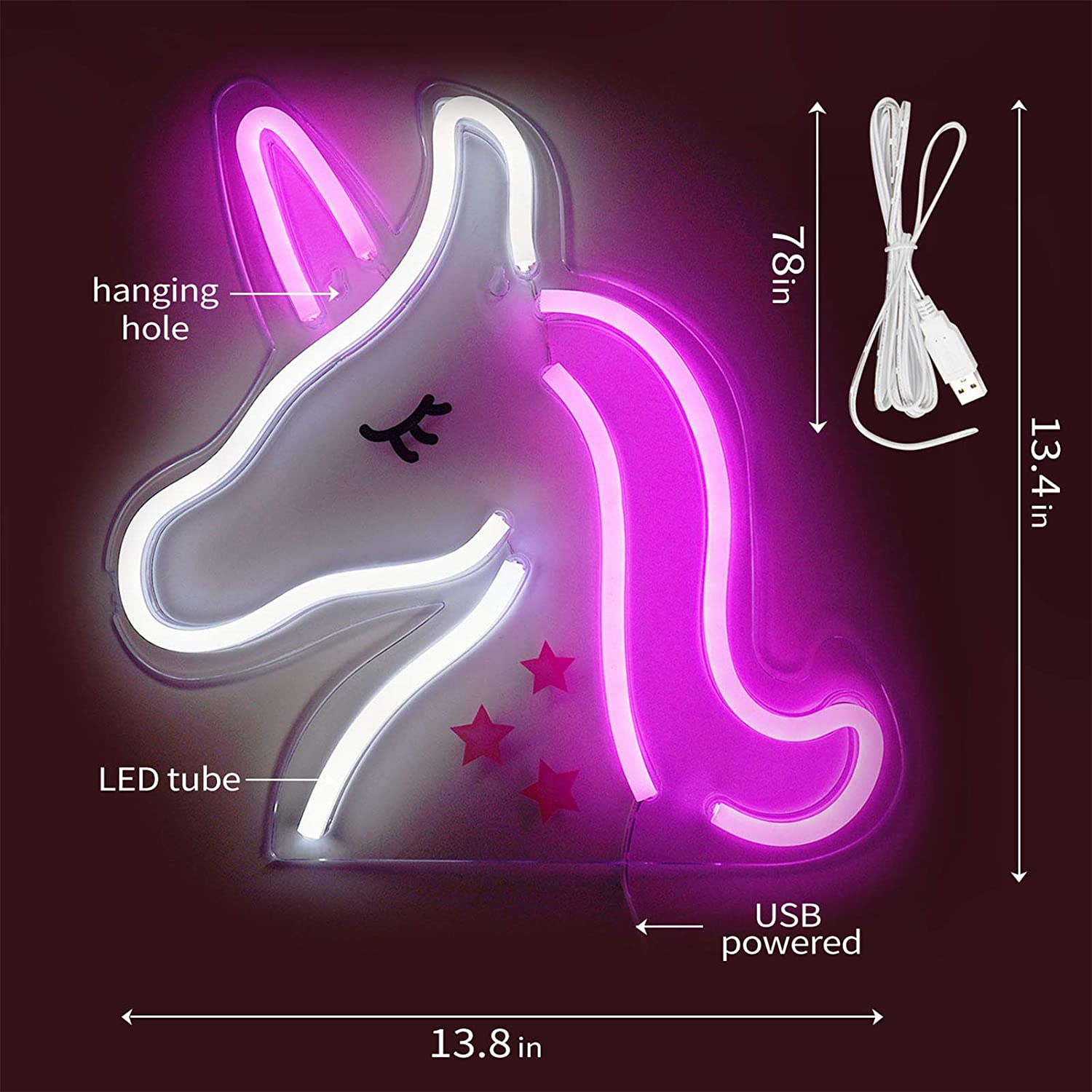 Neon Unicorn Led Light