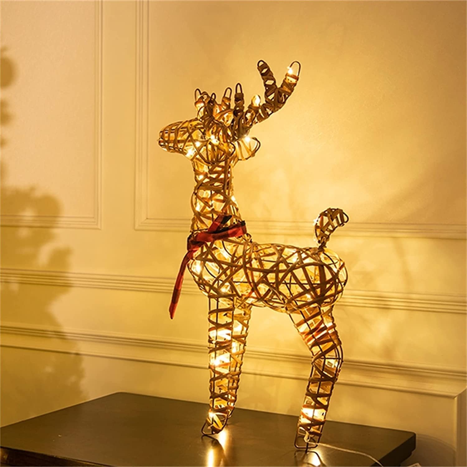 Christmas Rattan Reindeer Light up Christmas Decorations