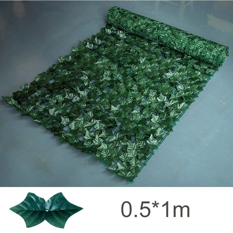 3m Artificial Hedge Fake Ivy Leaf.Garden Fence Privacy Screening Roll Wall Panel