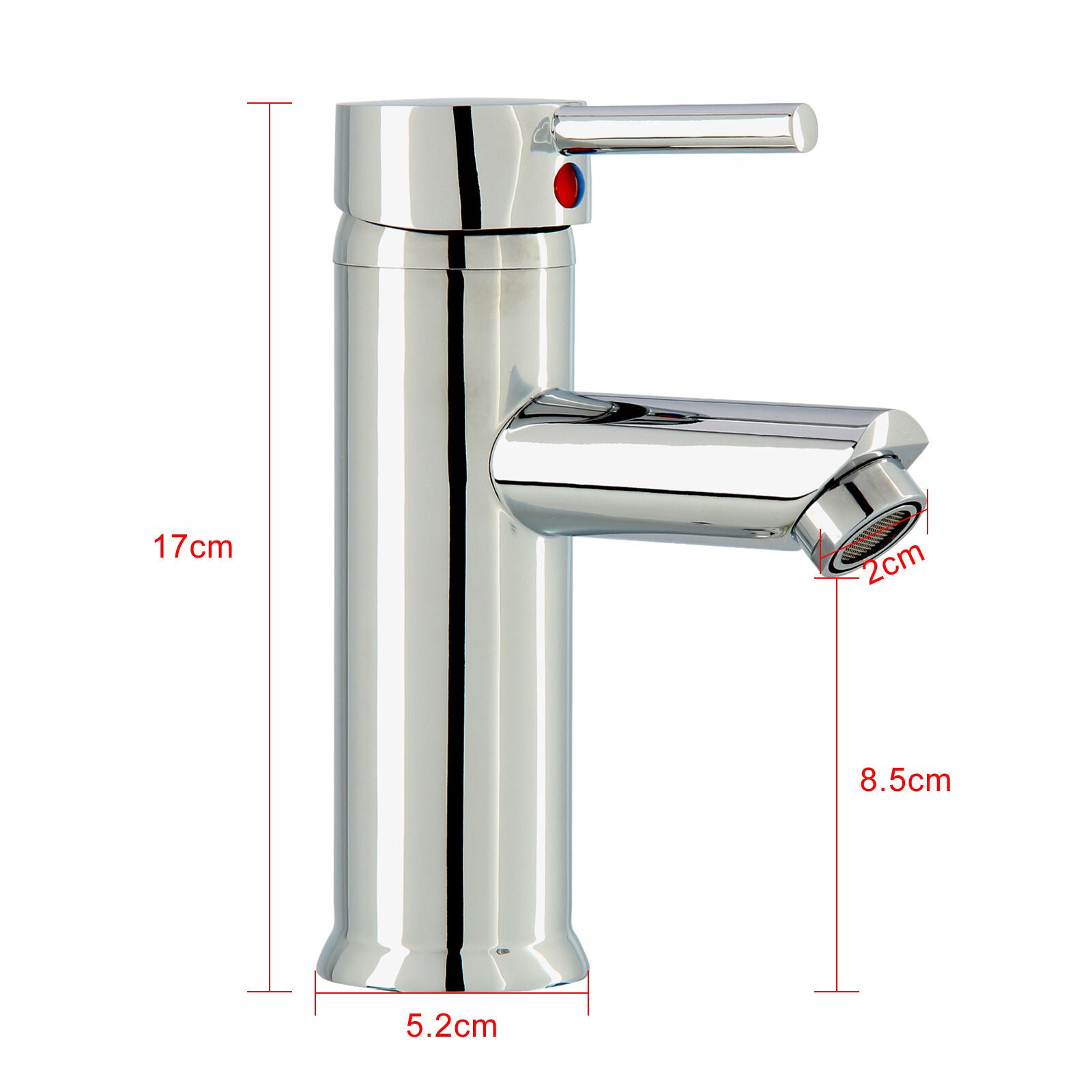 Bathroom Single Lever Basin Mono Mixer Tap With Waste Unit Chrome Brass UK