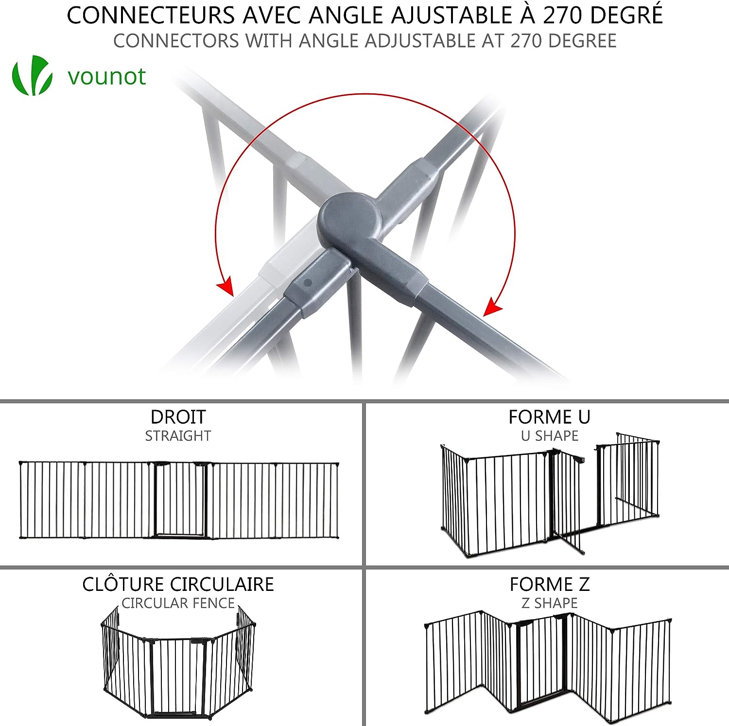 5 Panel Metal Fire Guard, Hearth Gate, Dog Gate Pet Safety Barrier Indoor, Foldable Grille Extra Wide 300 cm with Mounting Kit, Black