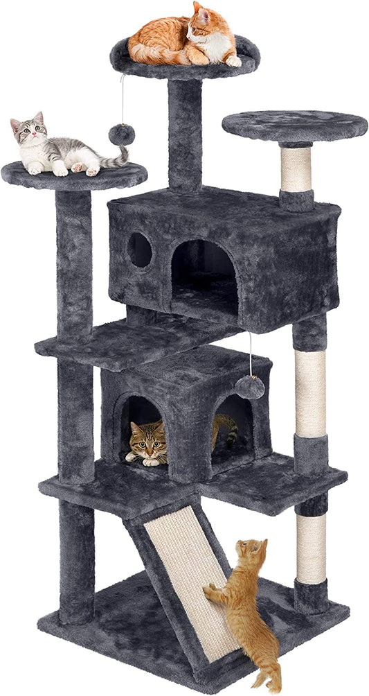 Cat Tree Tower, Cat Condos with Sisal Scratching Posts