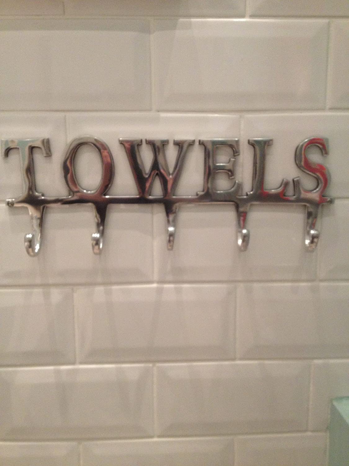 Towel Holder Rack 5 Hooks 