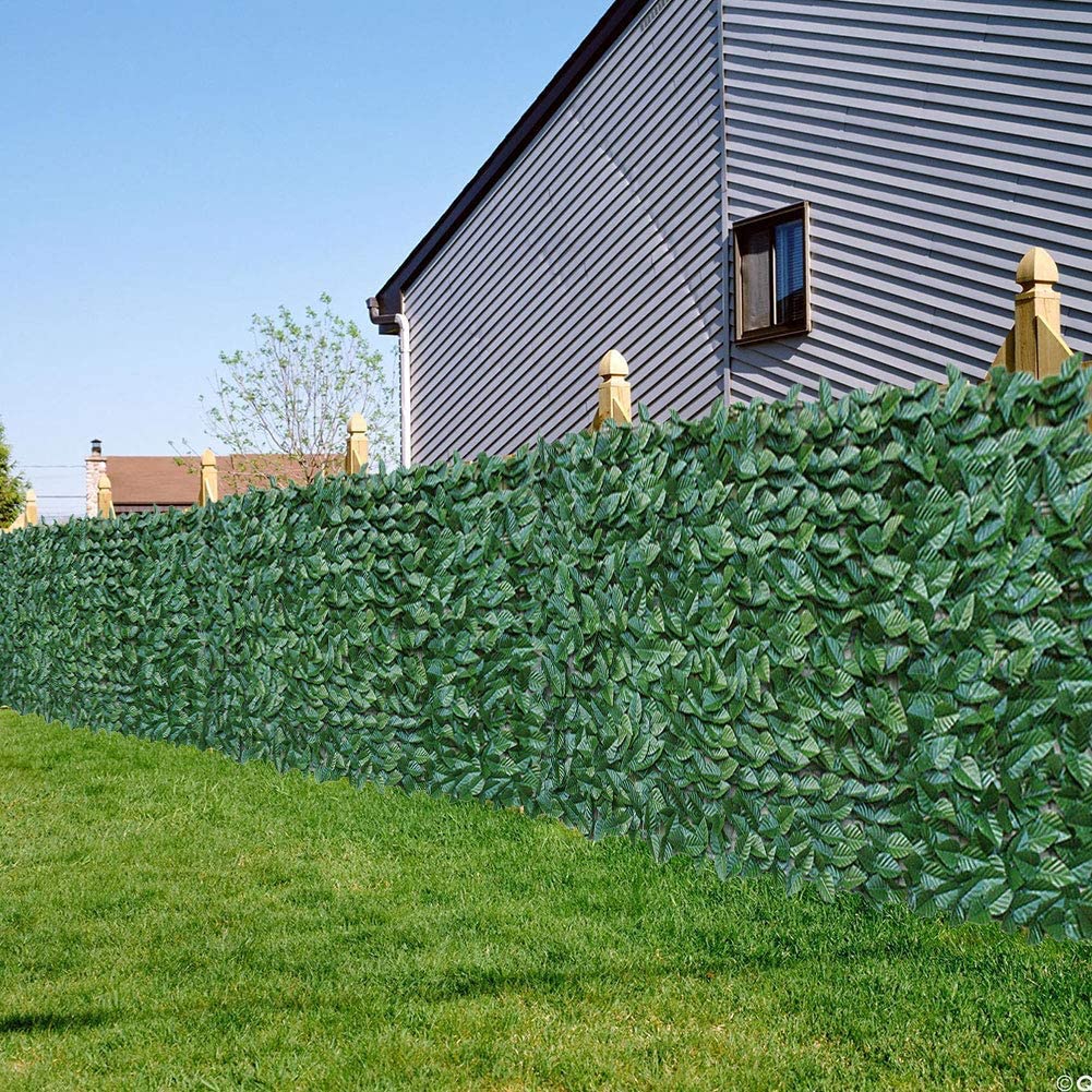 Artificial Faux Ivy Privacy Fence Screen Artificial Hedges Fence and Faux Ivy Vine Leaf Decoration for Outdoor Decor Garden