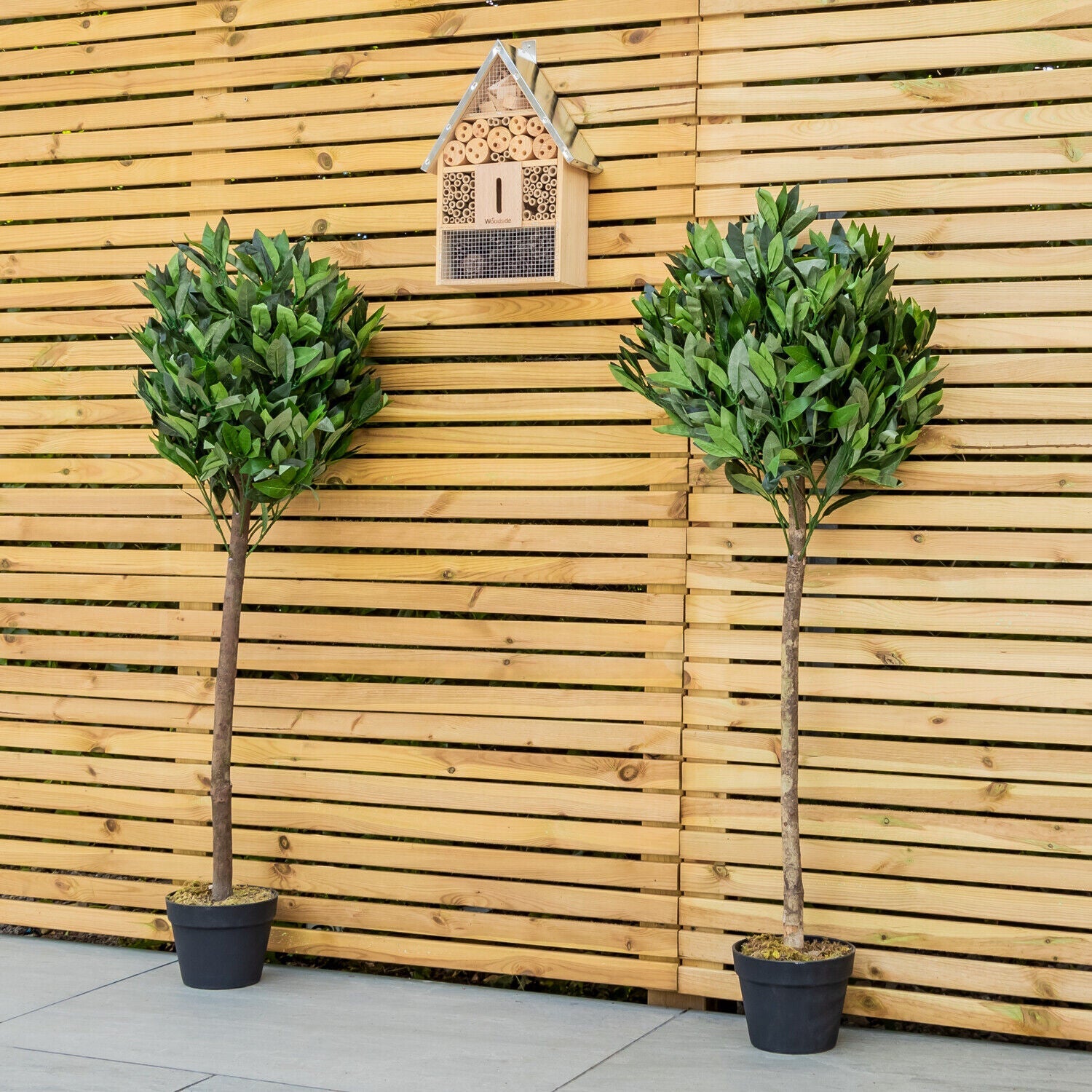 Woodside Artificial Topiary Bay Leaf Tree 4ft Indoor Outdoor Plant (pack of 2)