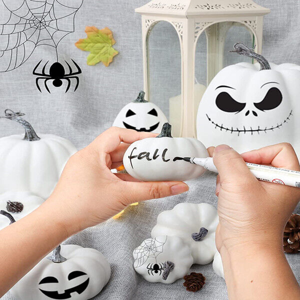 7Pcs Large Artificial Foam Pumpkin Simulation Props Halloween Party Decorations