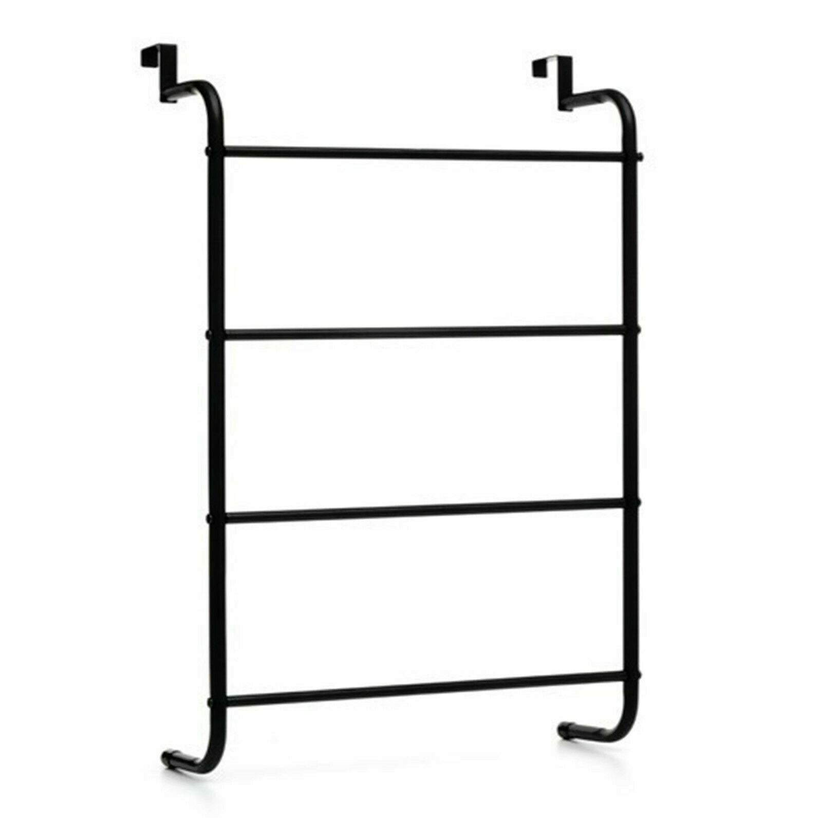 Over the Door Hanging Towel Rail Modern Bathroom Towel Rack Holder with 4 Bars