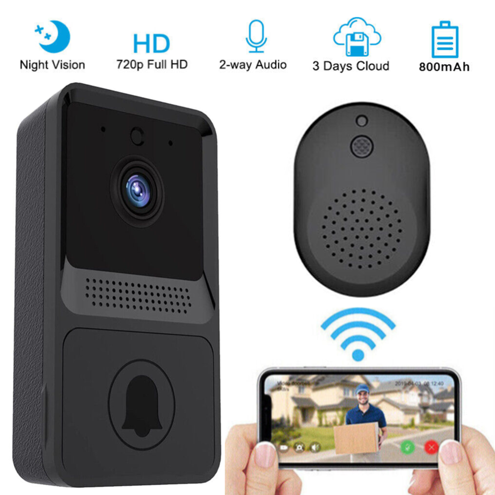 Smart Wireless WiFi Video Doorbell Phone Camera Door Bell Ring Intercom Security