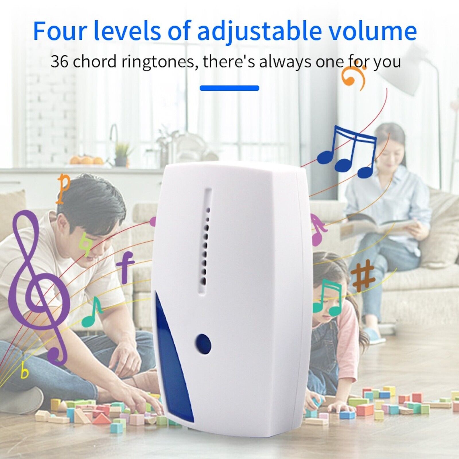 Wireless Door Bell Chime Battery Operated Cordless Waterproof 100m 36 Melodies