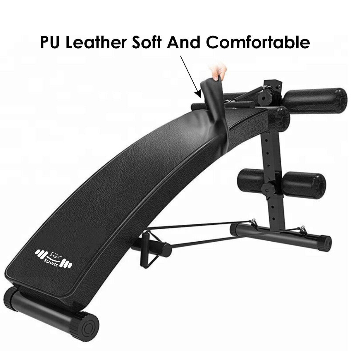 Sit Up Bench adjustable Core ABS Workout Multipurpose Thigh Support for Home Gym