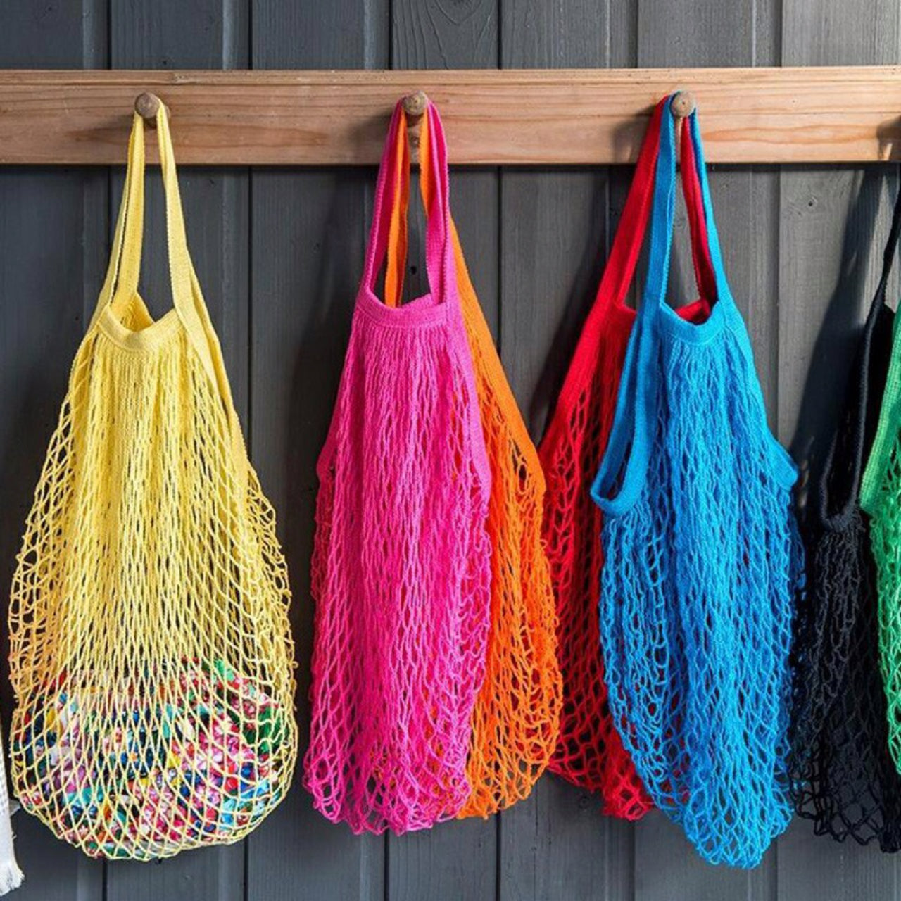 Reusable Cotton Net Shopping Bags Totes