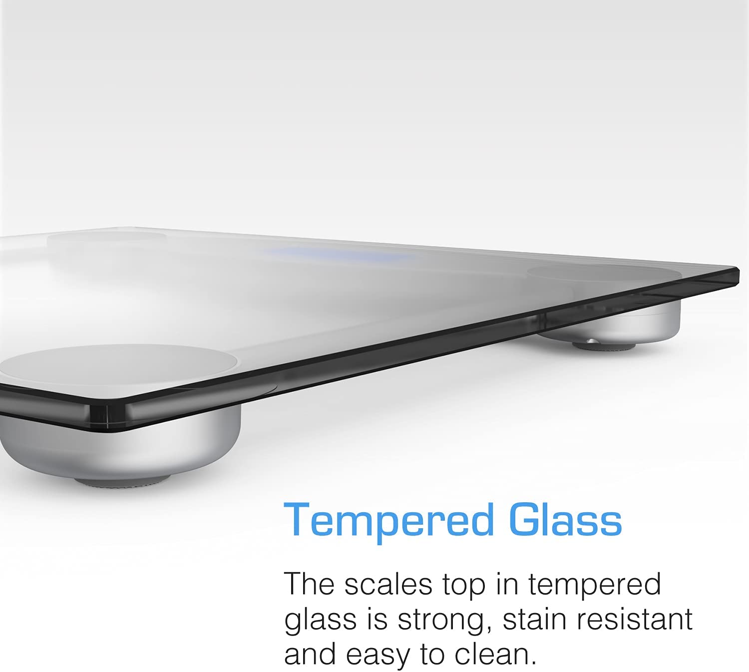 Ultra Slim Digital Bathroom Scales for Body Weight with High Precision Sensors and Tempered Glass (Stone/kgs/lbs)